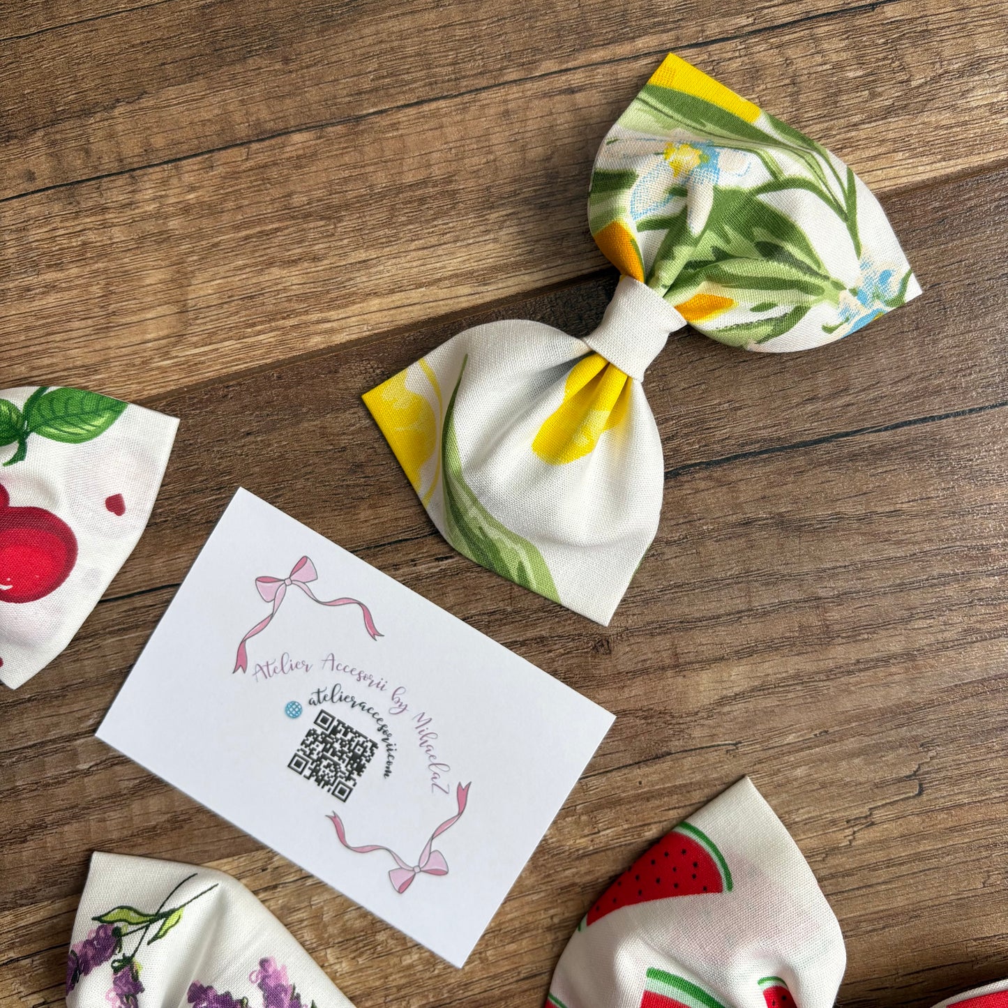 Accesorii de păr cu motive de de Vară 🍋🍒🍉🪻